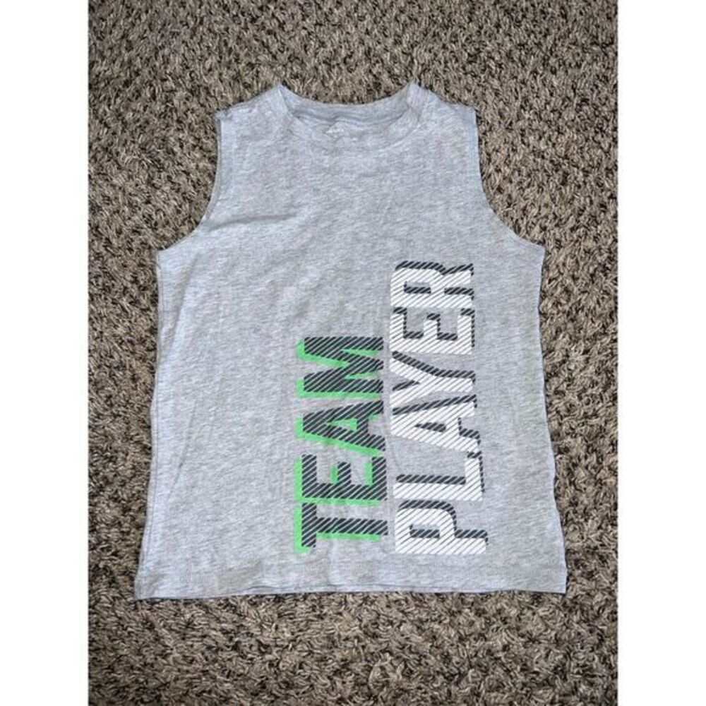 Carter's boys gray "team player" tank top size 7